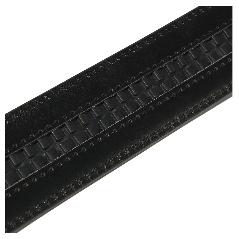 

Men's Black Automatic Buckle Waistband Leather Belts Waist Strap New