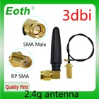 Антенна EOTH 3 дБи, 2,4 ГГц, 2,4 ГГц, IPX ipex, 1 sma, Удлинительный кабель, iot модуль, антенна, 1 шт.