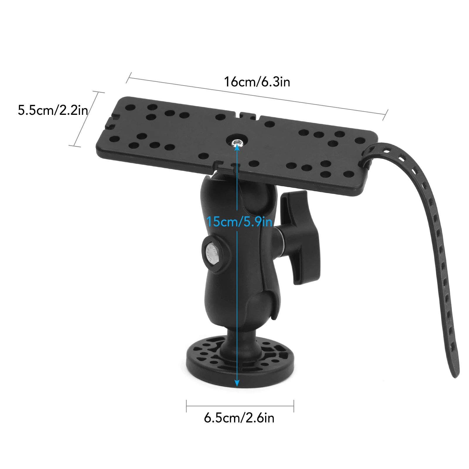 

Universal Kayak Holder Fish Finder Mount Boat Rotating Bracket Kayaking Supporter
