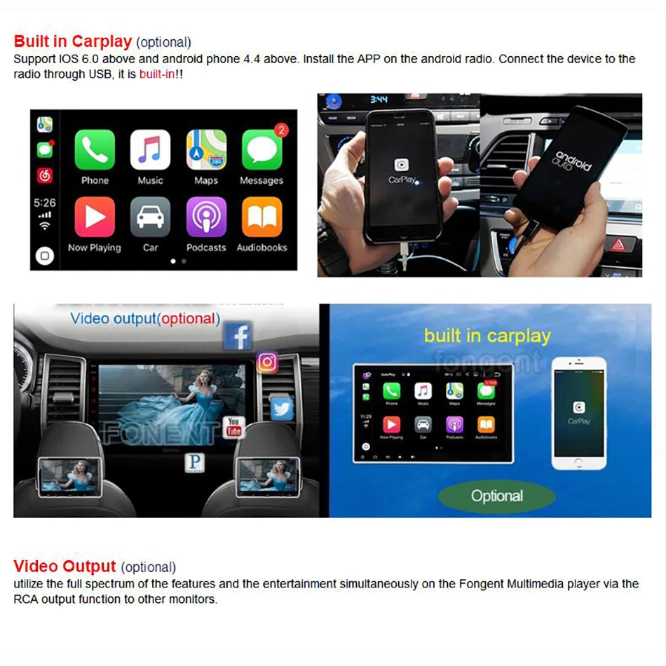 Автомобильный мультимедийный плеер Gps Android Dsp Carplay автомобильное радио 1din Dvd 4g для