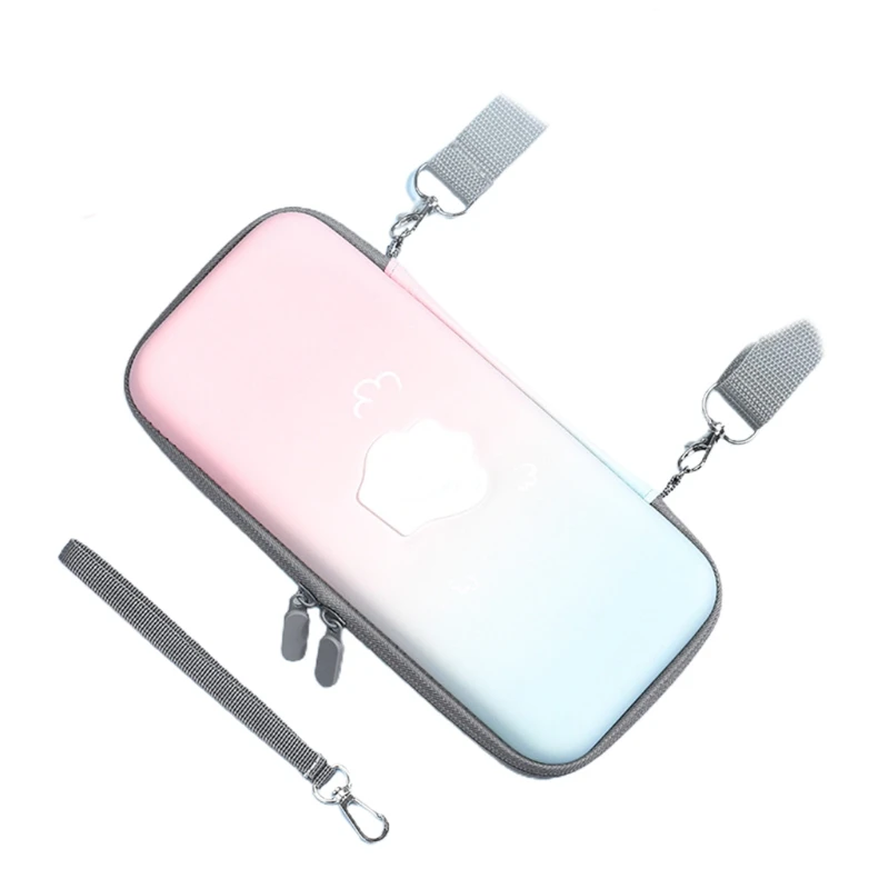 

P82F Blue+Pink Cat Claw Storage Bag for Switch Host Anti-scratch Anti-dust Non-pressure Shock-absorbing Storage Packet