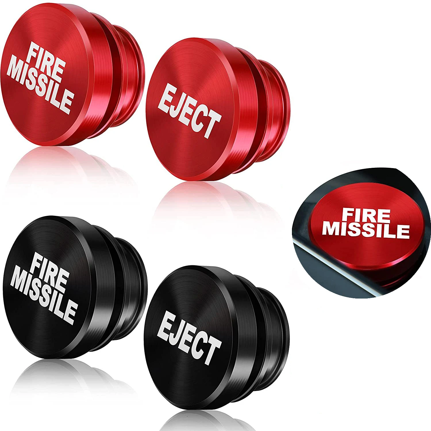 

12V Universal Car Cigarette Lighter Button Cover Accessories Fire Missile Eject Button Car Cigarette Lighter Plug Car Decoration