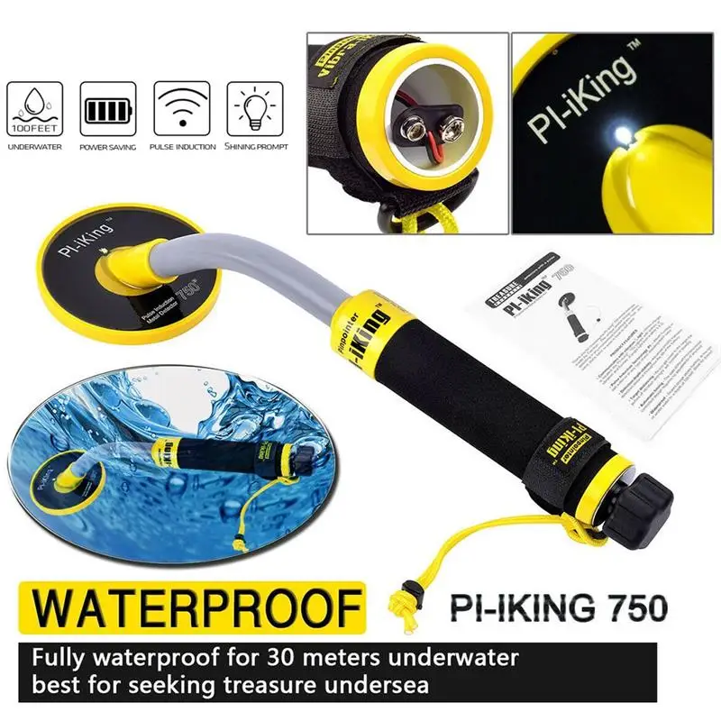 Водонепроницаемый металлоискатель Pi Iking профессиональный металлодетектор для