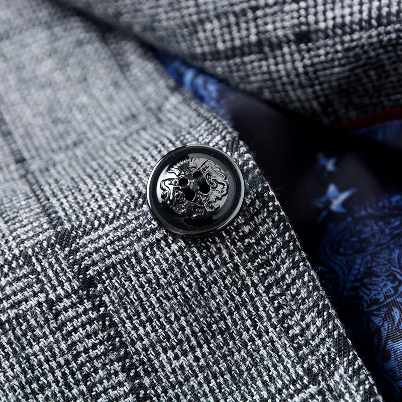 Мужской приталенный Блейзер BOLUBAO блейзер в клетку с большими карманами и принтом