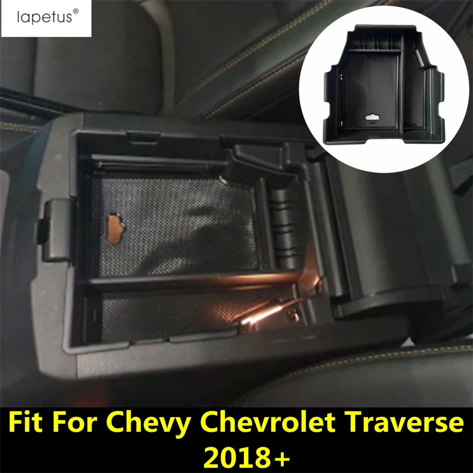 

Car Center Console Armrest Storage Box Tray Organizer Holder Cover Kit Trim Accessories For Chevy Chevrolet Traverse 2018 - 2021