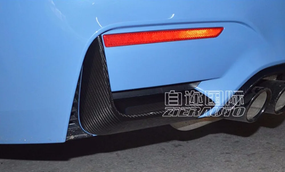Углеродное волокно переднего бампера разветвители губы спойлер сторона фартуки