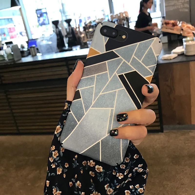 Простой геометрический узор скраб зеленый чехол для телефона iPhone 6 6s 7 8 Plus X Xs XR Max