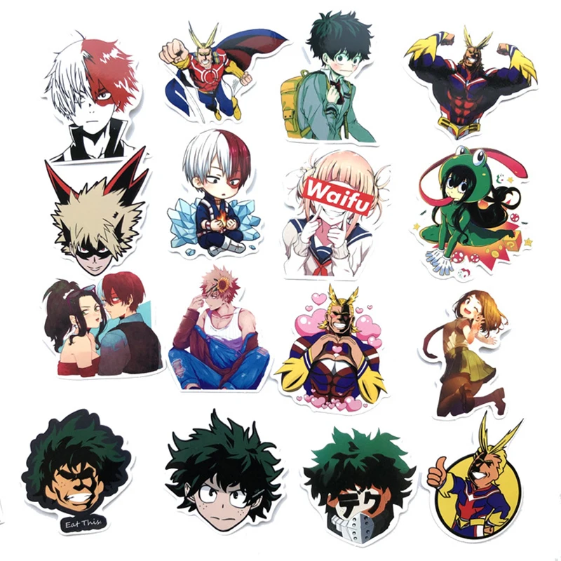 

73pcs My Hero Academia Suitcase Stickers Laptop Skateboard Izuku Midoriya Might Boku No Hero Academia Anime Character Decals