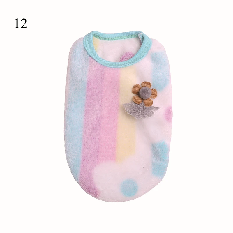 Зимняя одежда для домашних питомцев прочная теплая собак жилет щенков в полоску