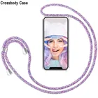 Чехол со шнурком для Xiaomi Redmi 9 9A 9C 10, противоударный Прозрачный чехол для Xiaomi Redmi Note 9 9s 8 Pro 11T