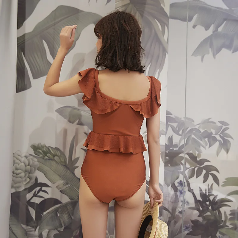 Женский сплошной купальник раздельный цельный сексуальный кружевной с пуш-ап