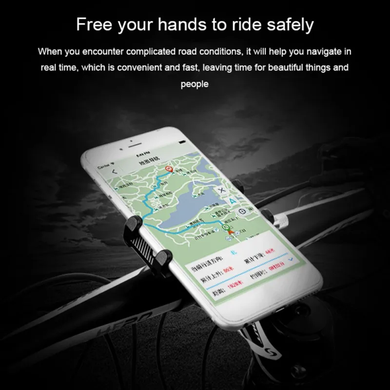 

Aluminum Alloy Bicycle Phone Holder Motorcycle Handlebar Mount For 3.5-6.2' Smart Phones For IPhone Xs Max Xr X 8 Xiaomi