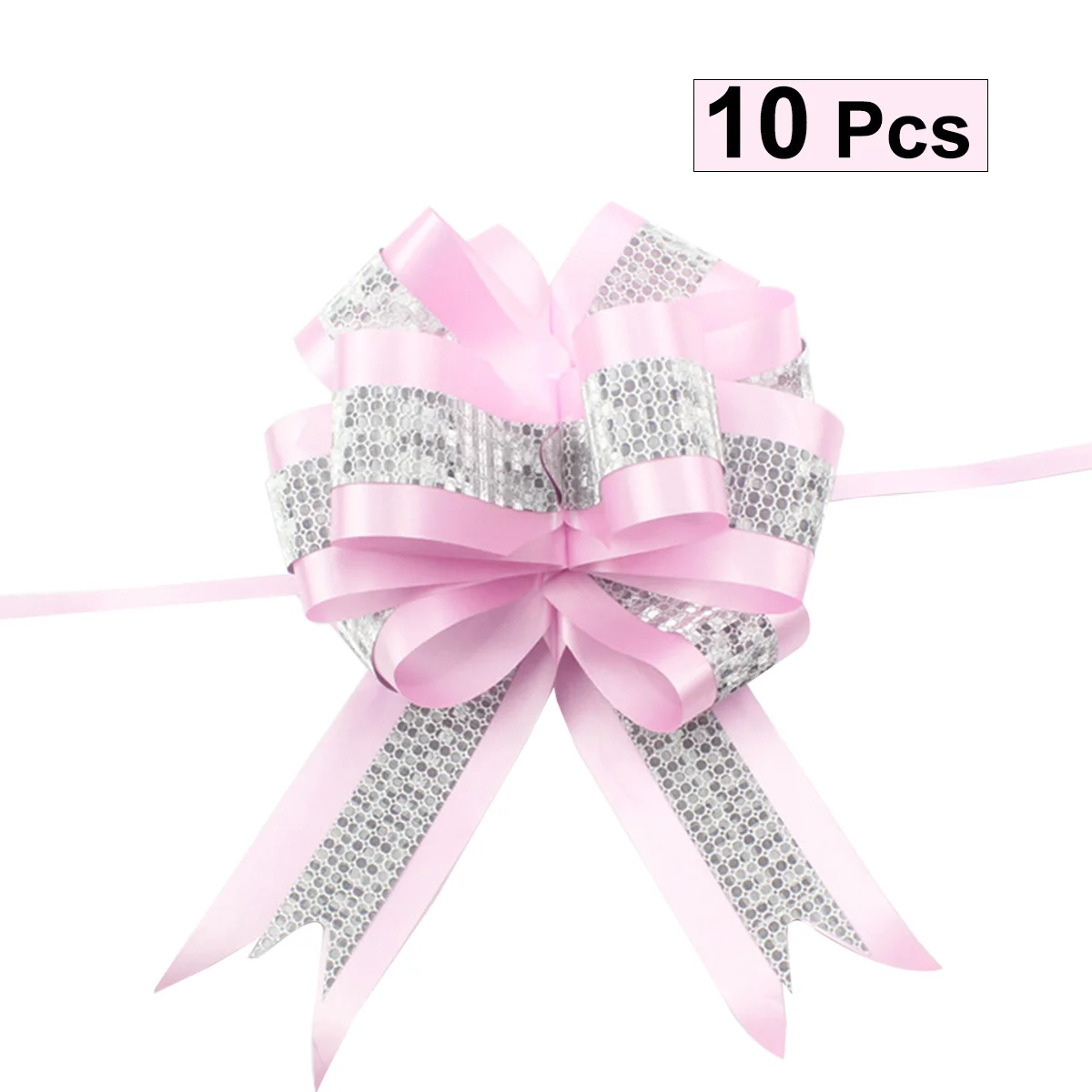 

10pcs Bow Ribbon Gift Present Wrapping Tie Ribbon Bow for Wedding Birthday )