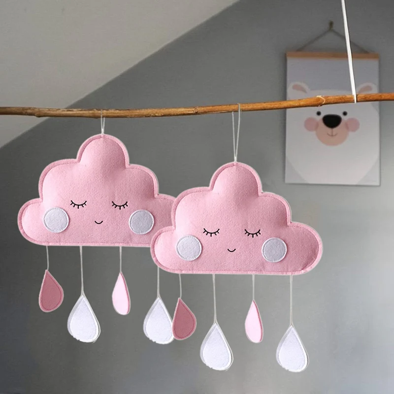 

Baby Bedroom Decor Hanging Toys Clouds Newborn Hanging Ornaments Baby Decoration Room Kids Room Decoration Water Droplets