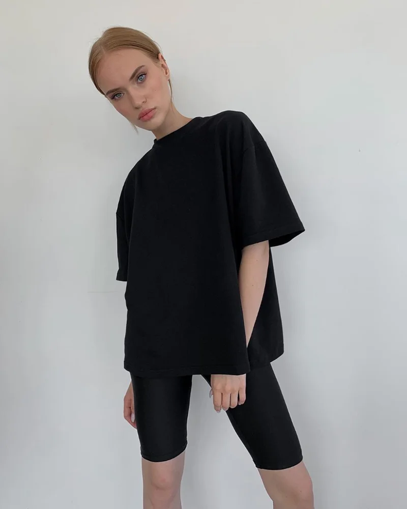 

Hot Summer Oversize Short Sleeve T-Shirt Women Casual Basic Tees Shirt Women O-neck Cotton Harajuku Tops Female Goth Korean