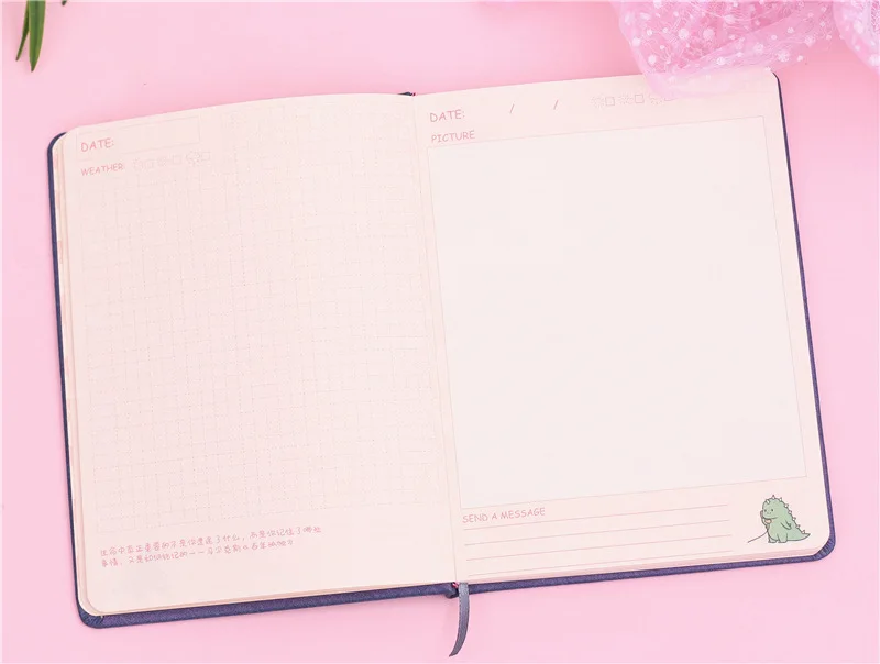 

Kawaii Green Dinosaur Notebook Keychain Cute Animal Notepad Weekly Planner Journal Gift For Kids Stationery Diary Sketchbook