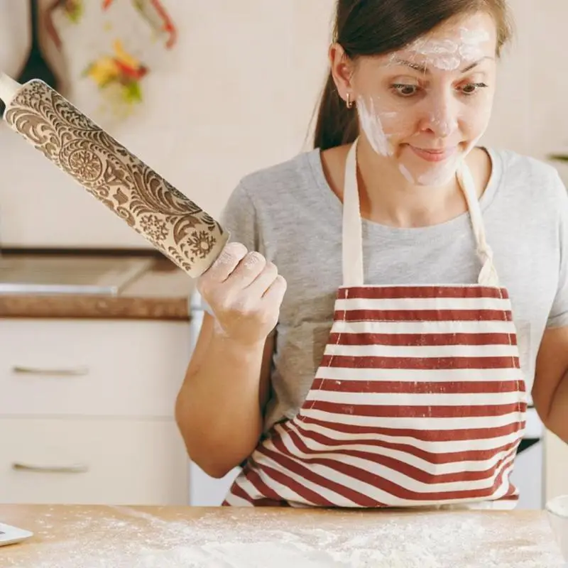 Рождественское тиснение Скалка выпечки печенье лапша фондан пирог