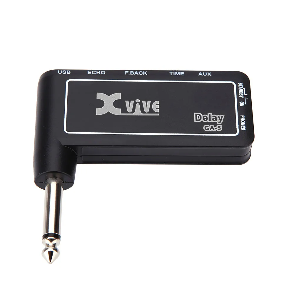 Xvive GA5 Mini Rechargeable Electric Guitar Plug Headphone Amp Amplifier Digital Delay Effect Accessory | Спорт и развлечения