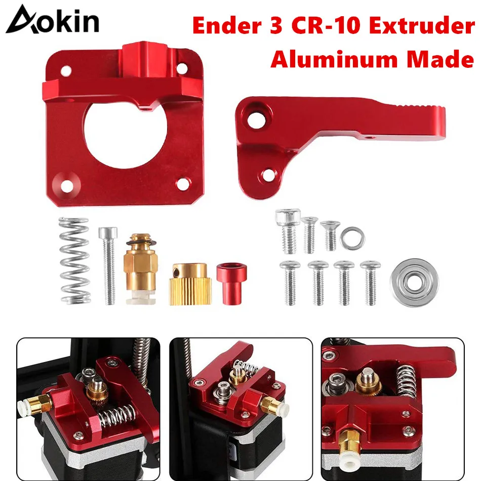 

CR-10 Extruder Upgraded Replacement Aluminum MK8 Drive Feed 3D Printer Extruders for Creality Ender 3 CR-10 CR-10S CR-10 S4