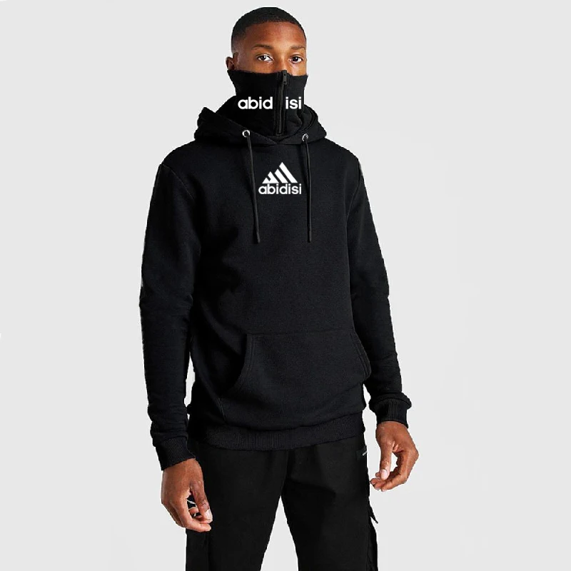 

Winter hip-hop men's cashmere mask zipper sports hoodie men's hoodie/street casual sweater ladies hoodie fashion clothing 2021