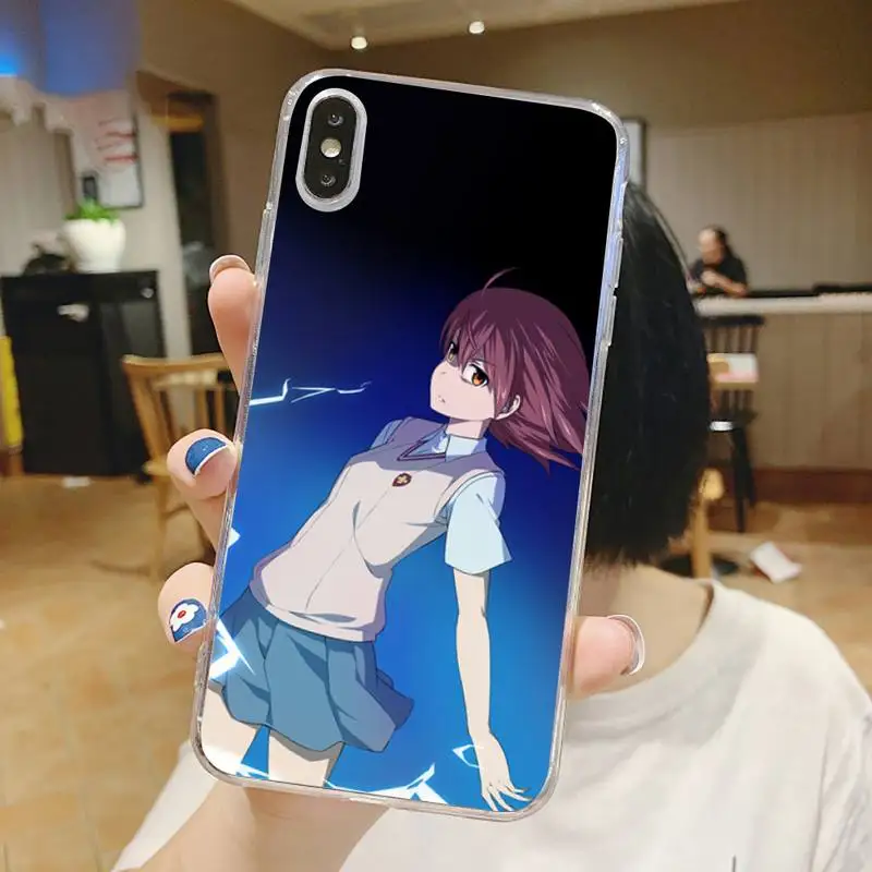 

A Certain Scientific Railgun anime Phone Case Transparent for iPhone 6 7 8 11 12 s mini pro X XS XR MAX Plus