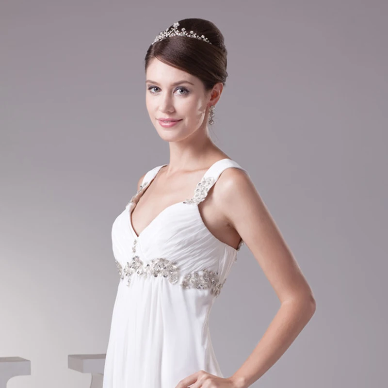 Сексуальные белые Выпускные платья Ever Pretty A-Line с глубоким v-образным вырезом и