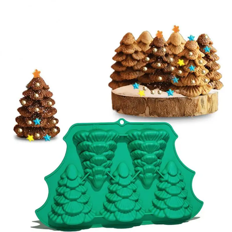 

Biscuit Baking Mold DIY Christmas Tree Pattern Cake Decoration Baking Tools Food Grade Silicone Biscuit Cutter Baking Tools