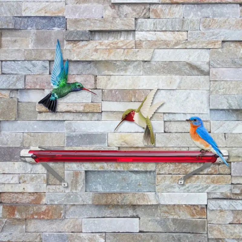 

Best Hummingbird Feeder - Bright Red Transparent Polycarbonate Tube, Easy To Clean, Spring And Summer Decoration