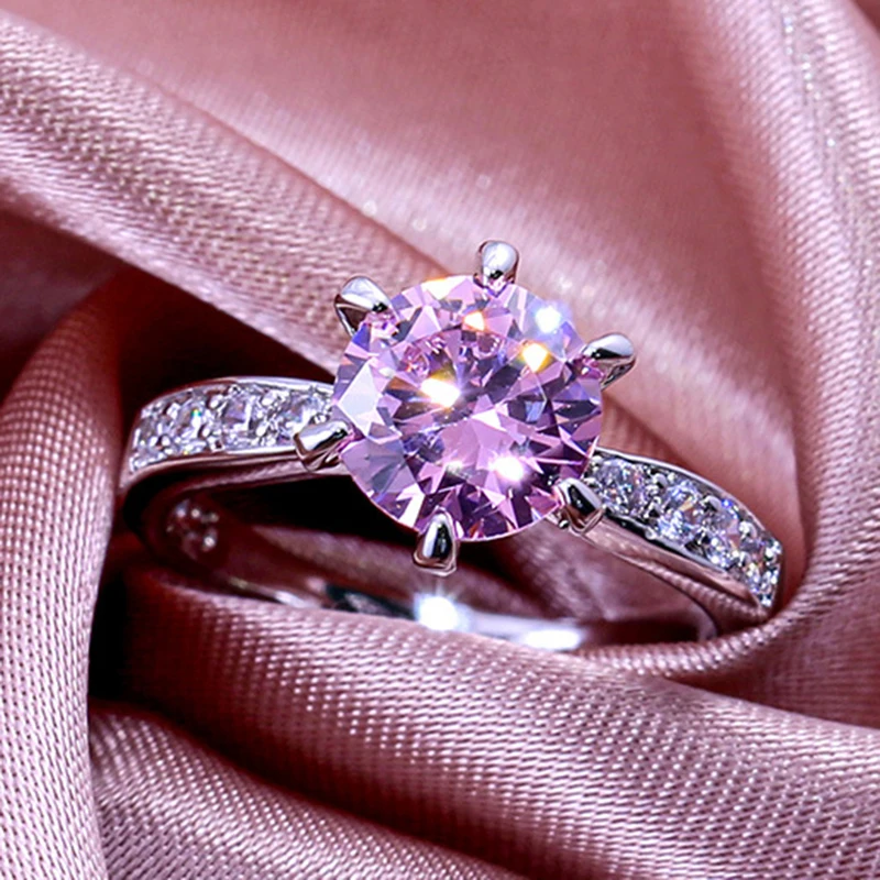 Модные свадебные кольца с искусственным кристаллом для женщин классическое