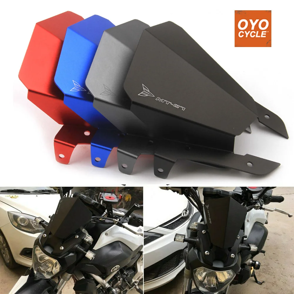 Ветровое стекло для мотоцикла Yamaha MT07 алюминий защита от ветра 2013 2014 2015 2016 2017 MT 07