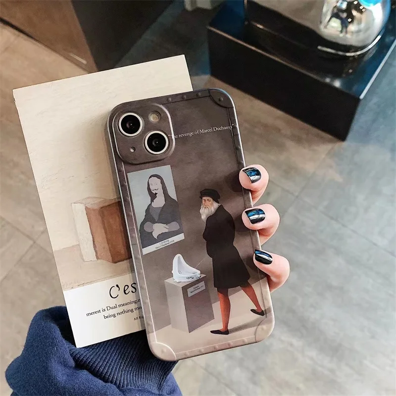 Роскошные чехлы для телефонов с изображением мести Марселя Duchamp iPhone 7 8 Plus X XR XS 11 12