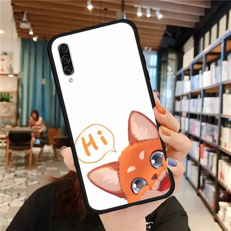 

Cute fox cartoon animal Phone Case For Samsung galaxy A S note 10 7 8 9 20 30 31 40 50 51 70 71 21 s ultra plus