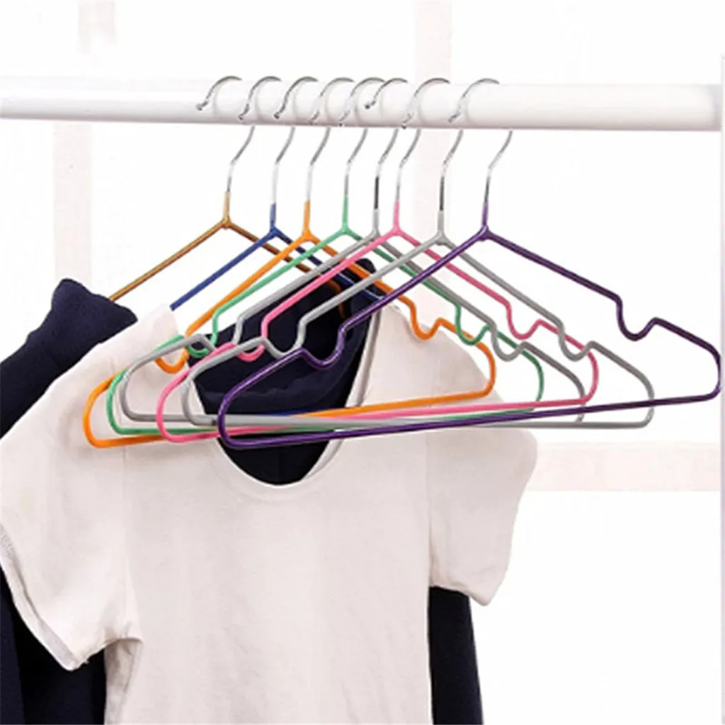 

Premium PVC Hangers (Pack of 10) Heavy Duty- Non Slip Suit Hangers -Space Saving