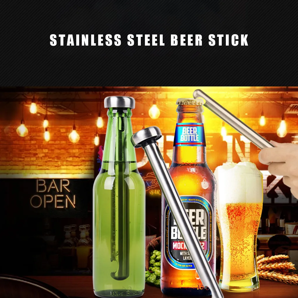 Stainless Steel Beer Cooler Portable Cooling Wine Stick Ice Cold Beverage Chiller For Kitchen Tools 1pcs | Дом и сад