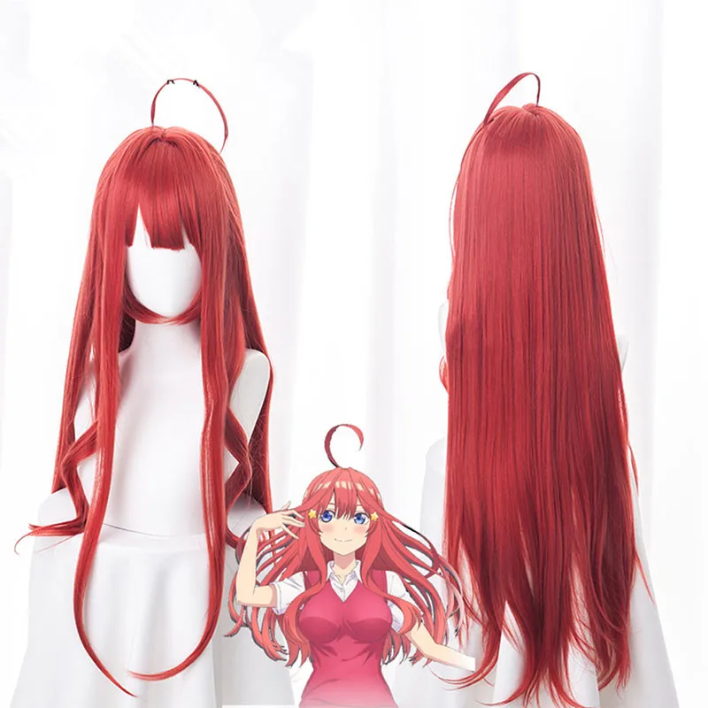

Nakano Itsuki Wig Anime Gotoubun No Hanayome The Quintessential Quintuplets Women Red Synthetic Cosplay Wig Nakano Itsuki