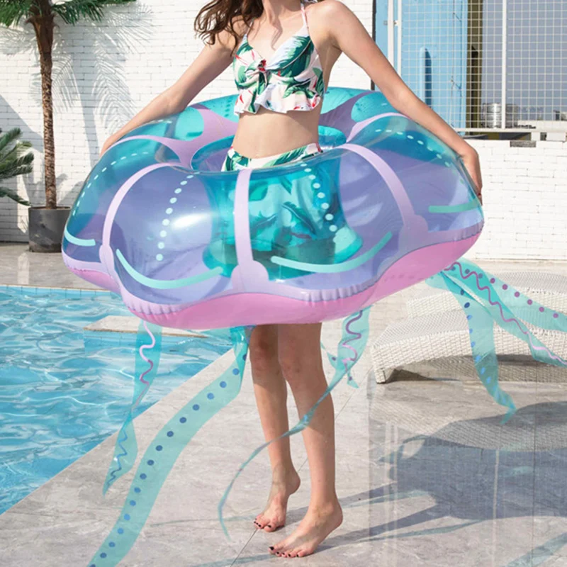 

Giant Jellyfish Pool Float Summer Water Inflatable Swimming Ring Eco-friendly PVC Big Air Pool Floats for Adults Kids Swim Party