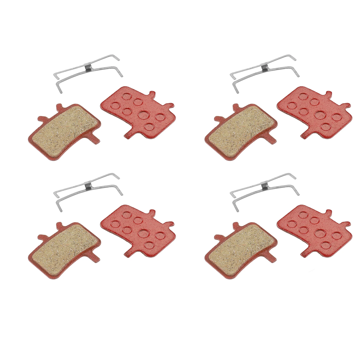

4 Pair P1 Red Rectangular Semi-metallic Brake Pads Disc Hydraulic Brake Pads Brake Lining Shoe Lining Sheet Bicycle Brake Pads