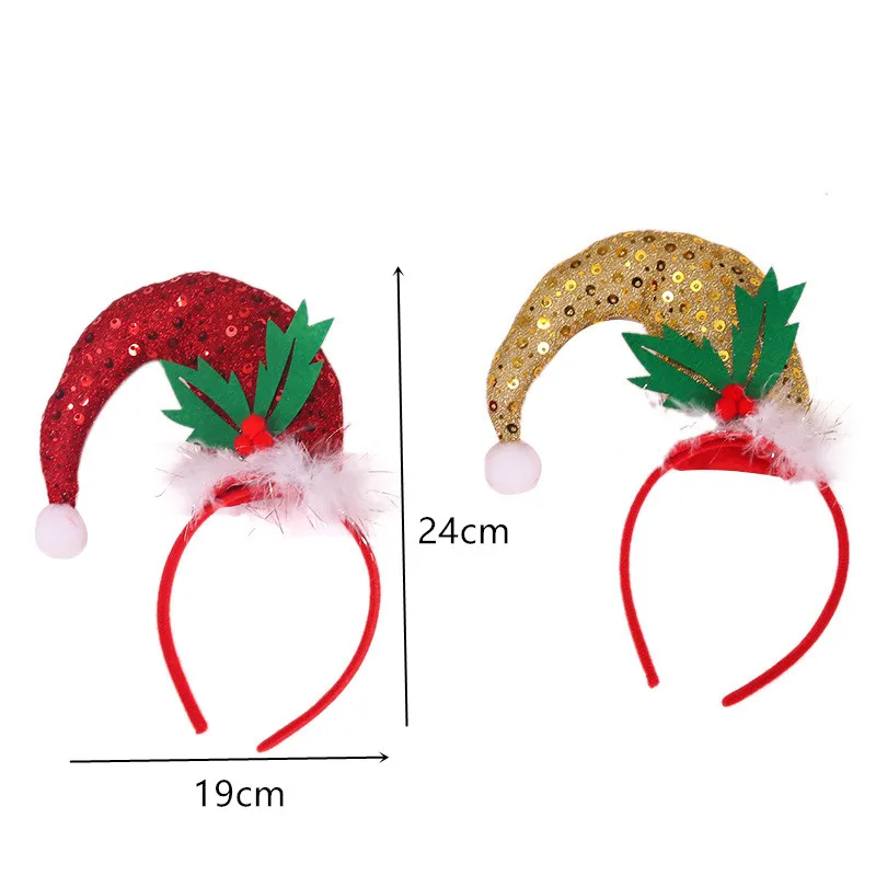 Рождественские повязки Санта Рождественская елка Лось оленьи рога для волос