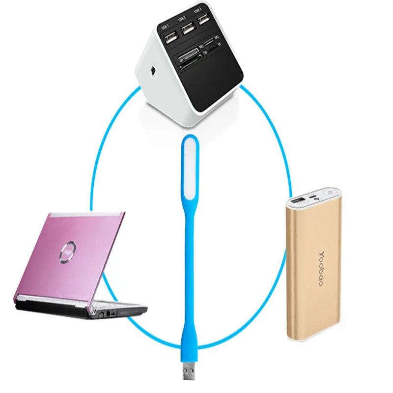 Мини USB клавиатура свет для чтения гибкая яркая Ночная Светодиодная лампа lanterna
