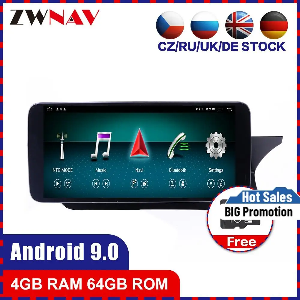 4 + 64G Android 10 0 Автомобильный мультимедийный плеер GPS Glonass навигация для MERCEDES-BENZ W204