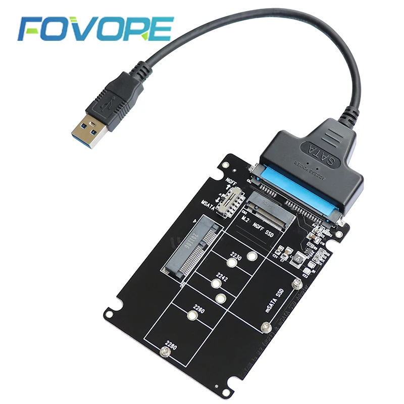 Адаптер mSATA SATA адаптер m2 m key m.2 SSD к карты NGFF USB конвертер для + M.2 2 в 1 HDD|Платы