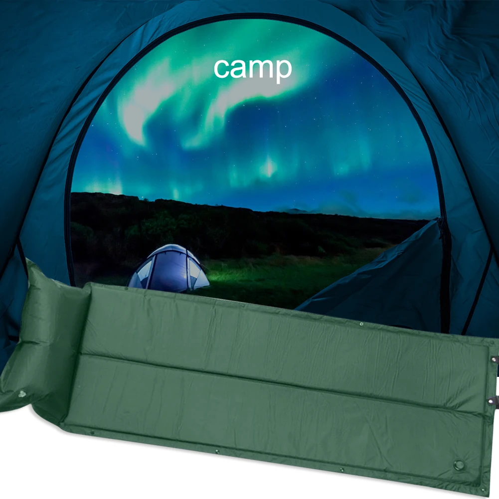 

Туристический надувной матрас, легкий складной туристический матрас для сна на открытом воздухе, влагостойкая подушка для треккинга