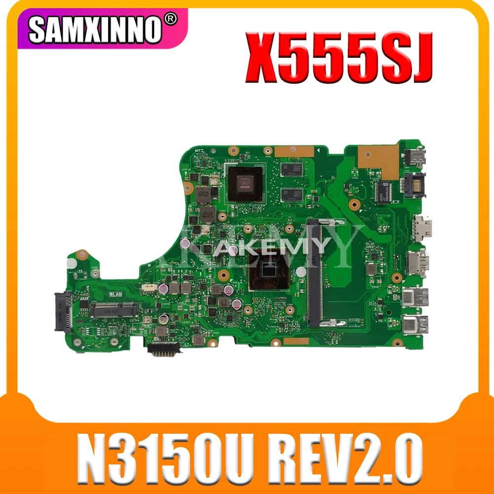 X555SJ материнская плата для For Asus X555 X555S K555S A555S ноутбука Тест 100% ok N3150 GT920M|Материнские