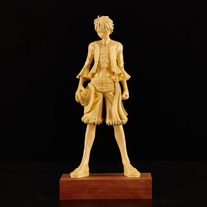 

Цельная обезьянка D. Luffy твердая деревянная статуя творческие китайские ремесла из самшита фэн-шуй скульптура домашний Декор коллекционные ...