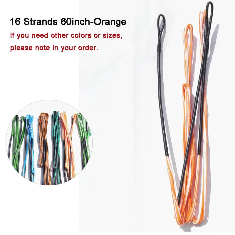 16 Strand-60inch-2 1 шт. стрельба из лука тетива для изогнутый лук Охота различных Длина 60 дюймов-70-дюймовый сенсорный экран на открытом воздухе стрельба из лука аксессуары - Цвет: 16 Strand-60inch-2