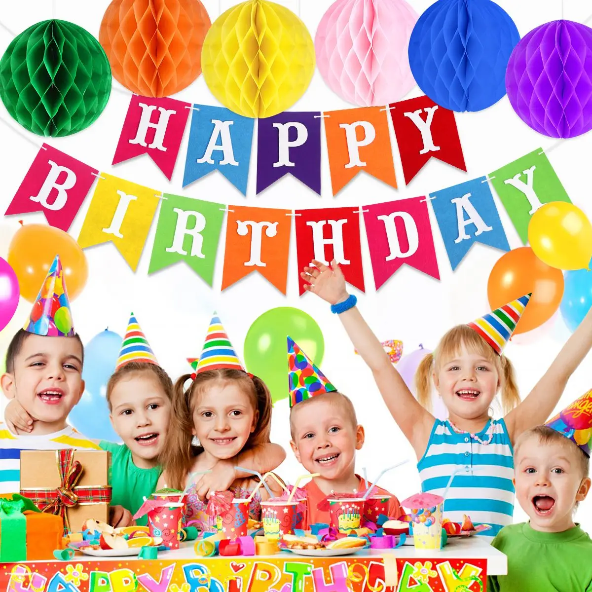 38 шт украшения на день рождения Дети цветочки из цветной бумаги Pom Poms DIY Бумага