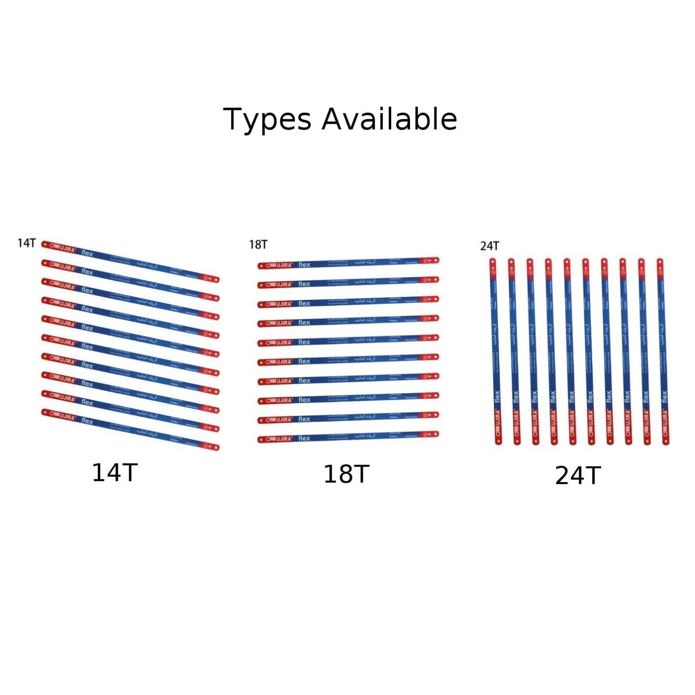 

10PCS Hacksaw Blade 300mm Hand Saw Blades 14T/18T/24T Bi-Metal For Meat Wood Cut Steel Hand DIY Model Manual Woodworking