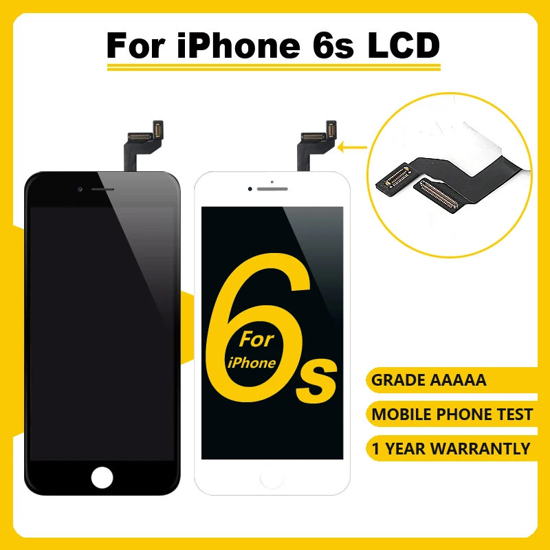 ЖК дисплей для iPhone 6S 100% с 3D сенсорным экраном дигитайзер без мертвых углов +
