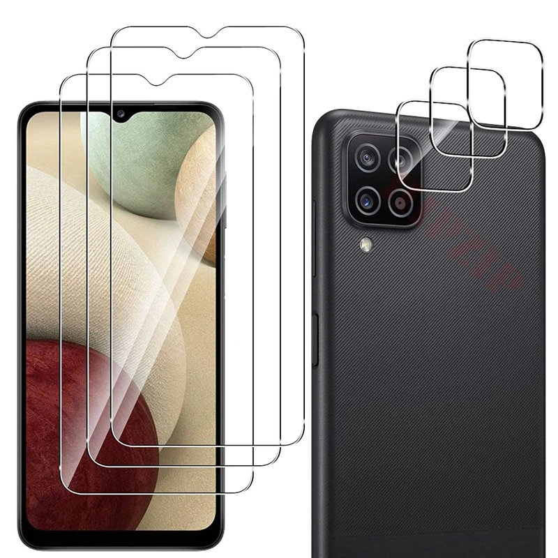 

9H 3Pcs Screen Glass+3Pcs Camera Film For Samsung Galaxy A22 A32 A42 A52 A72 A12 A02 F62 M62 M02S M31 M51 M31S A21S A31 A51 A71