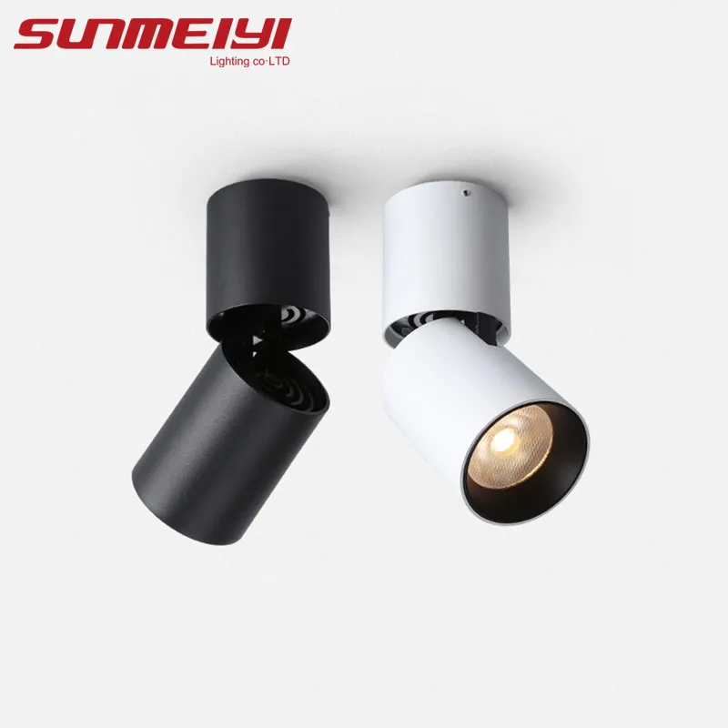 

Складной поворотный поверхностный светодиодный светильник COB круглый антибликовый прожектор AC85-265V